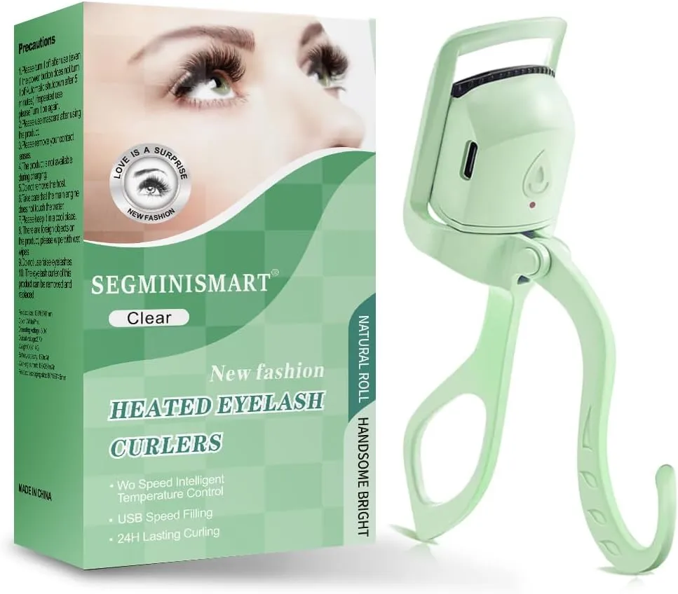 Heated Eyelash Curler, Fast Heat up Within 5s, 24 Hours Long Lasting, Rechargeable Electric Eyelash Curler, Temperature Control, Safe Anti-Burn Eyelash Curlers, Quick Natural Curling Eye Lashes