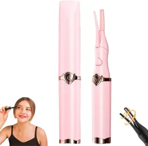 Heated Eyelash Curler for Women, 2025 New Mini USB Rechargeable Heated Lash Curler with 3 Heat Modes, Natural Curling Long Lasting Electric Eyelash Curlers (Pink)