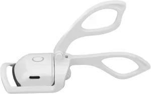 Heated Eyelash Curler, USB Chargeable, Long Lasting Lifting Effect, Mini Portable White Lash Curling Tool, Fast Heating with Temperature Control
