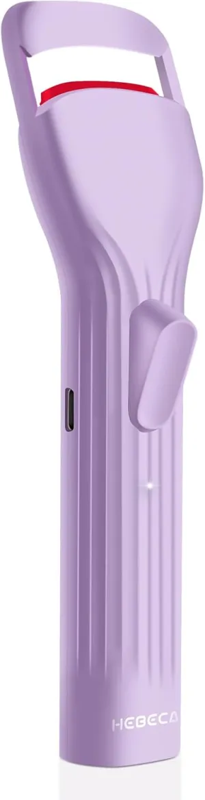 Heated Eyelash Curlers, Electric Eye Lashes Curler with Innovative Heating Silicone Pad for Lifted Lashes 24 Hours, No Pinching, Quick Rechargeable 600mAh Battery Purple EC2001
