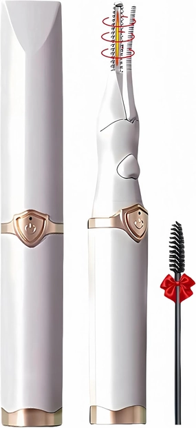 Heated Eyelash Curler - Fast Heat up in 8s - 3 Heat Modes with USB Rechargeable - Electric Eyelash Curler - Natural Curling 24 Hours Long Lasting, Anti-Burn Eyelid, Grey