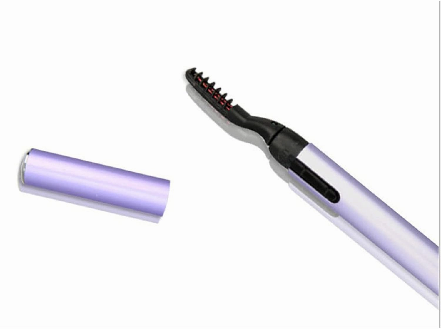 Heated Eyelash Curler Brush Electric Lash Curler Curlers Heat with Comb Built in for Women Double Row Heating Wire Mini Portable (19.5X8.5CM,Blue)