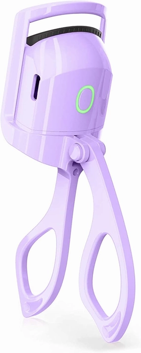 Heated Eyelash Curler,Portable Rechargeable Electric Eyelash Curlers with 2 Heating Modes Handheld Purple