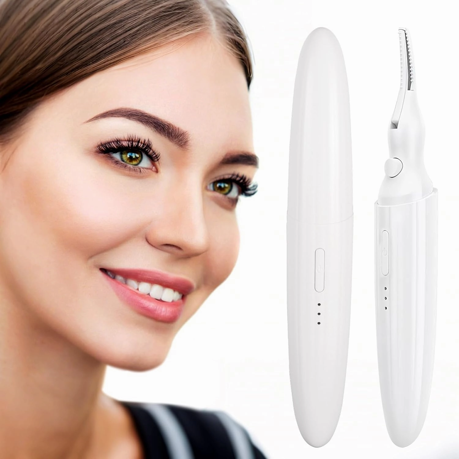 Heated Eyelash Curlers, Eye Lash Curler Heat with Eyelash Comb, 3 Heat Modes with USB Rechargeable Charge Natural Curling, Eyelash Comb for Makeup Natural Curling Eye Lashes