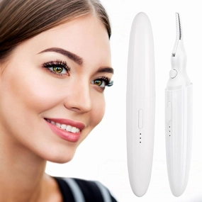 Heated Eyelash Curlers, Eye Lash Curler Heat with Eyelash Comb, 3 Heat Modes with USB Rechargeable Charge Natural Curling, Eyelash Comb for Makeup Natural Curling Eye Lashes