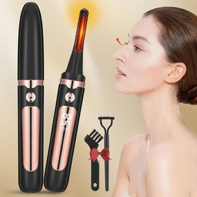 Heated Eyelash Curlers, Eye Lash Curler Heat with Eyelash Comb, Electric Eyelash Curler with LED Display 4 Temperature Modes, Natural Curling 24 Hours Long Lasting, USB Type-C Rechargeable, Black