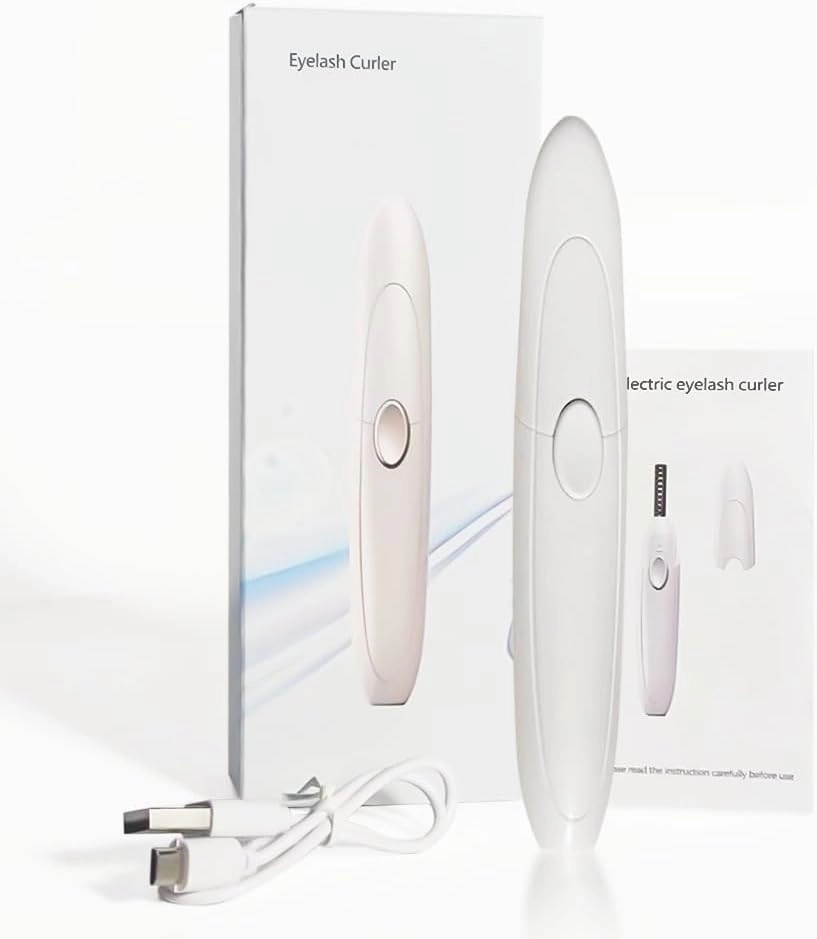 Heated Eyelash Curlers, Rechargeable Electric Eyelash Curler with Type-C, Fast Heating Eye Lash Curler with 3 Heating Modes, Anti-Burn Mini Lash Curler with LED Display for Home Work Travel