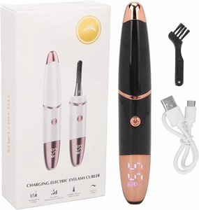 Heated Eyelash Curlers, Rechargeable Electric Lash Curler with Eyelash Separator, 4 Heating Modes Heated Eye Lash Curler for Women (Black)
