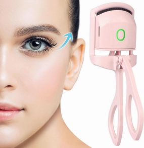 Heated Eyelash Curlers,Rechargeable Heated Lash Curler,Eyelash Curler Heat with 2 Heating Modes,Electric Eyelash Curler,Lash Curler Heat Quickly Curling Eyelashes,Hot Eyelash Curler,Pink
