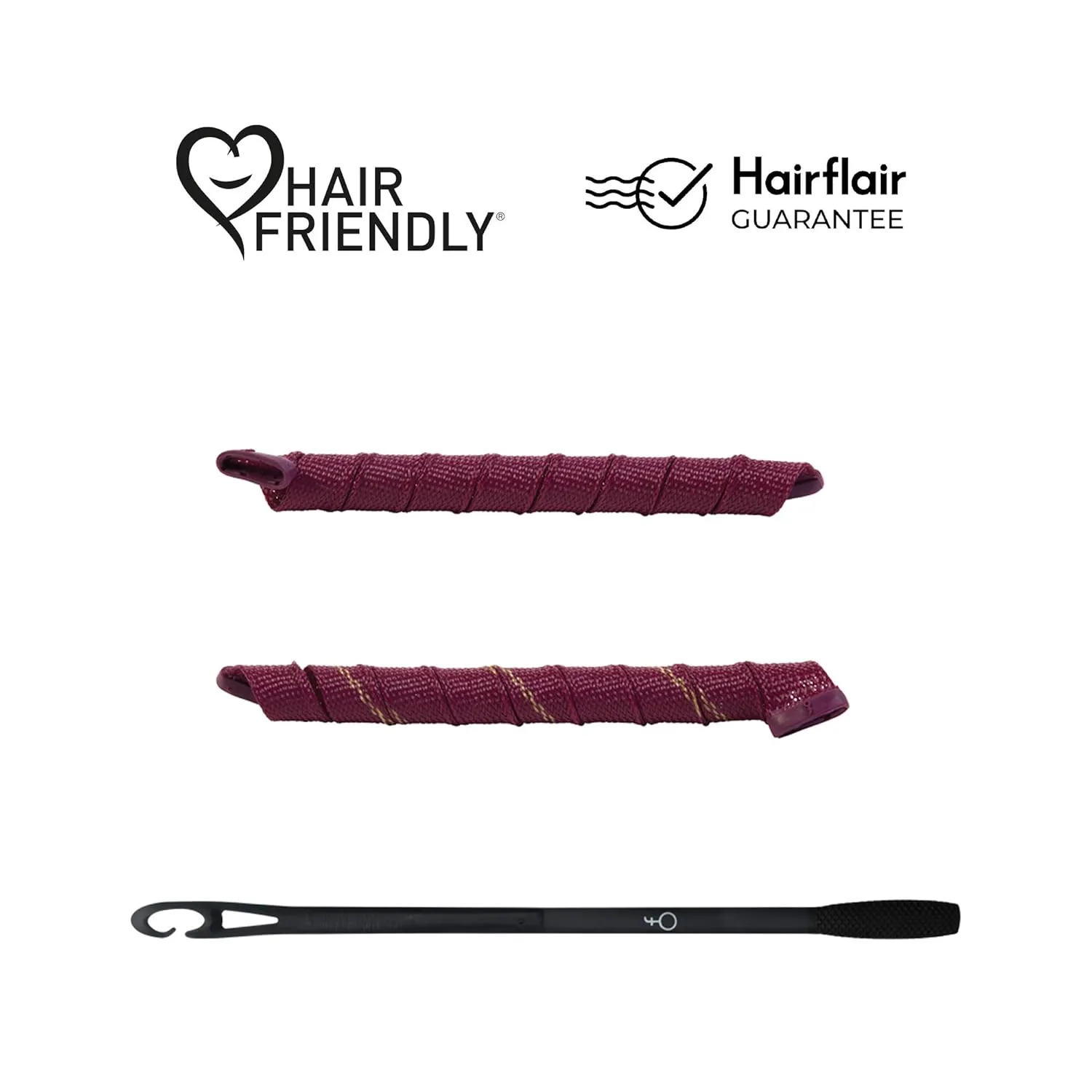 Heatless Hair Curlers Glam Up Kit by Curlformers • Deluxe Range • Spiral Curls Glam Up For Extra Long Hair Up To 22" • 20 No Heat Curlers & 1 Styling Hook • Healthy & Damage Free
