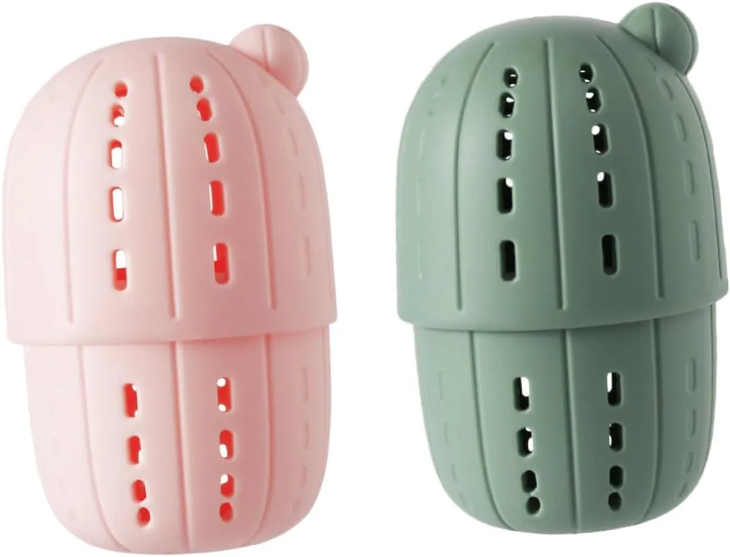 Hemoton 3sets Egg-shaped Makeup Sponge Storage Powder Puff Organizer Silicone Case Lightweight Tidy Solution for Home Travel Hotel 2pcs*3 Random Color