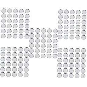 Hemoton 150pcs Empty Round Metal Pans for Eyeshadow Blusher Lightweight Cosmetic Accessory for Storage Travel for Mixing Makeup Custom