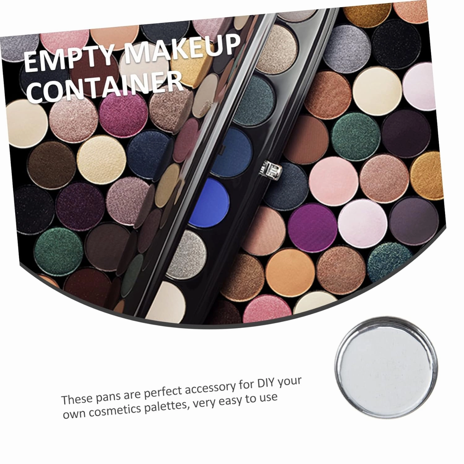Hemoton 150pcs Empty Round Metal Pans for Eyeshadow Blusher Lightweight Cosmetic Accessory for Storage Travel for Mixing Makeup Custom