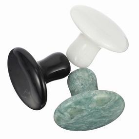 Hemoton Jade Facial Roller Massager Improve Circulation Reduce Wrinkles 1 Set of 3