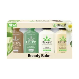 Hempz Beauty Babe Limited Edition 4 Count Mini Travel Set 2.25oz Each