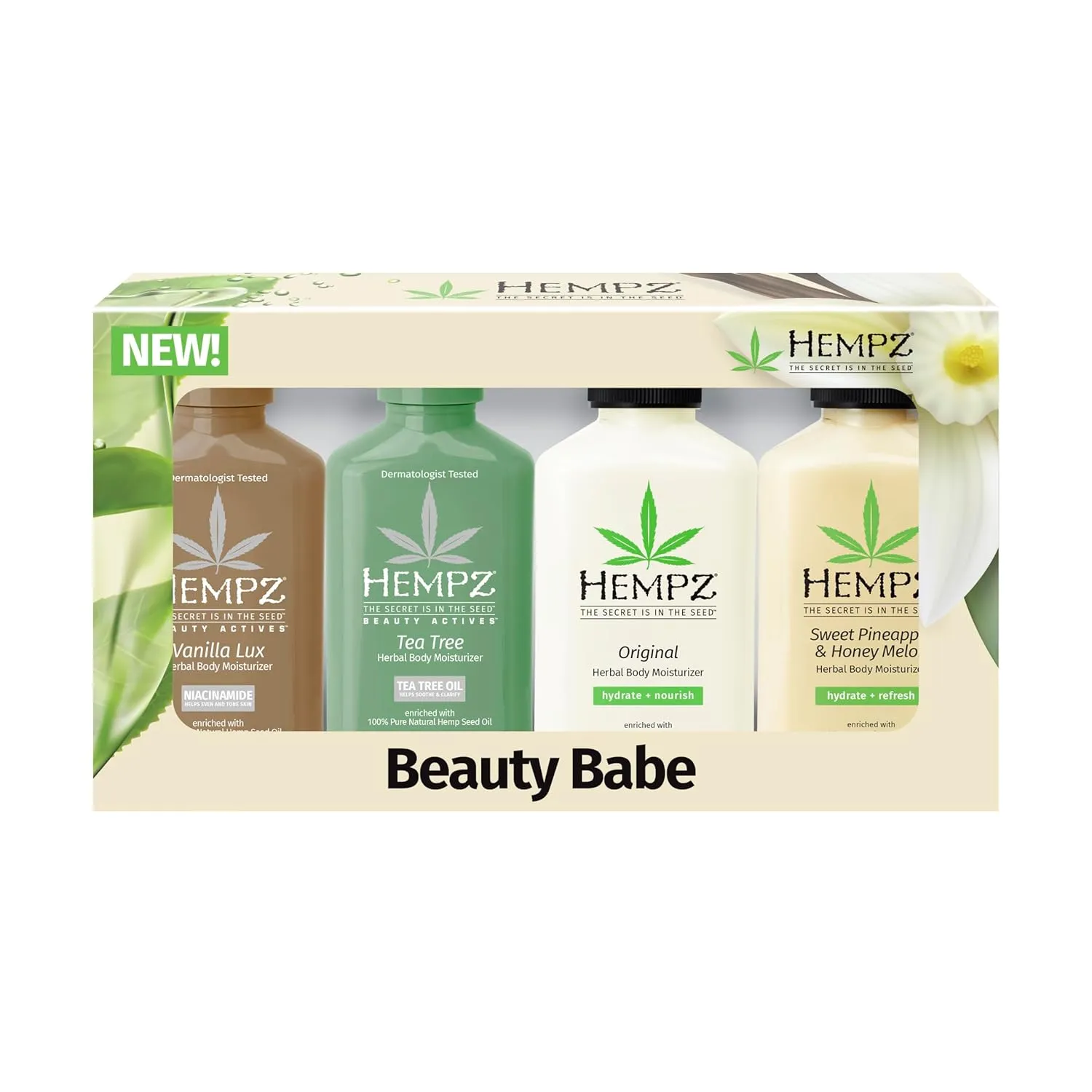 Hempz Beauty Babe Limited Edition 4 Count Mini Travel Set 2.25oz Each