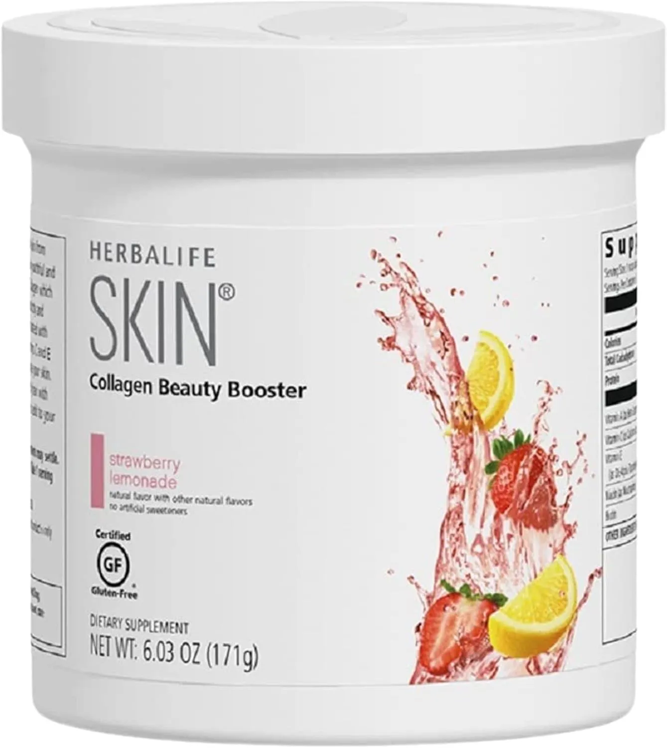 Herbalife Skin Collagen Beauty Booster Lemonade Strawberry Flavor 6.03 Oz: No Artificial Flavor, No Artificial Sweeteners, Gluten-Free