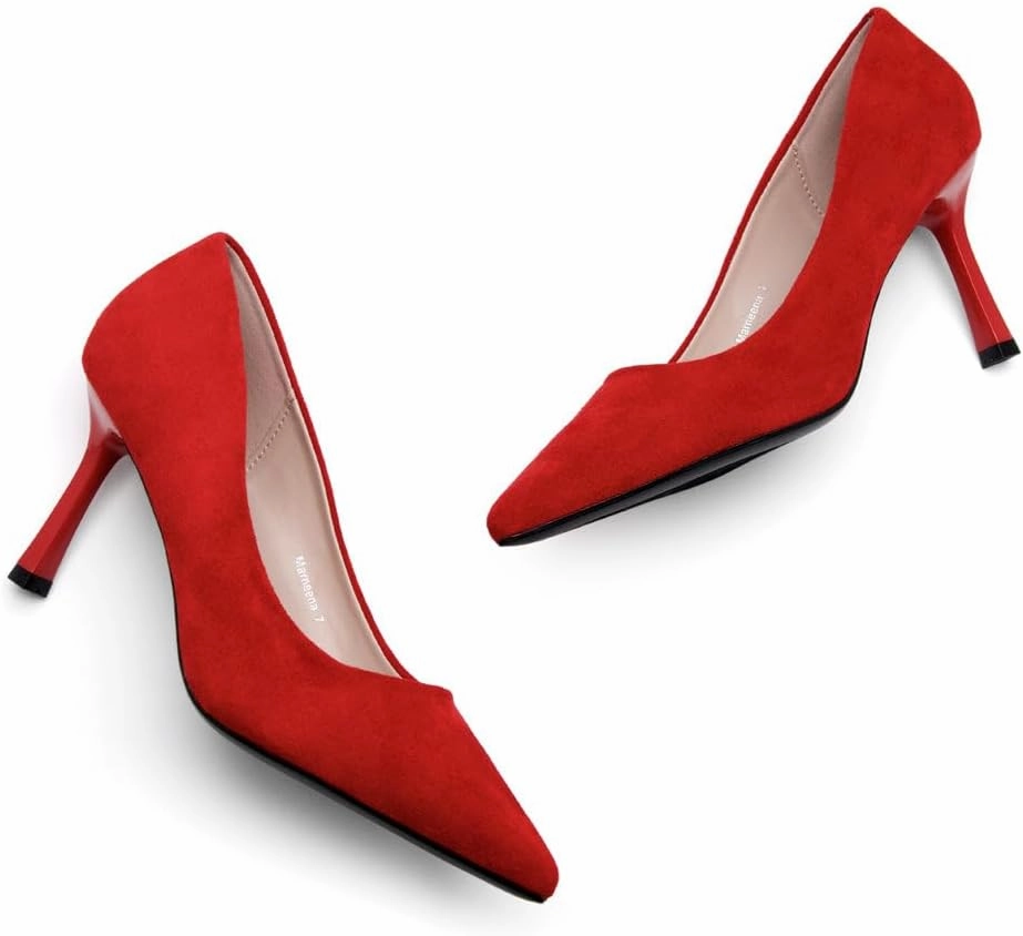 Herstyle Women’s High Heel Pumps – 2025 Trendy Pointed Toe Heels, 3 Inch Closed Toe Stilettos, Elegant Dress Shoes for Work, Office, Wedding & Formal Events