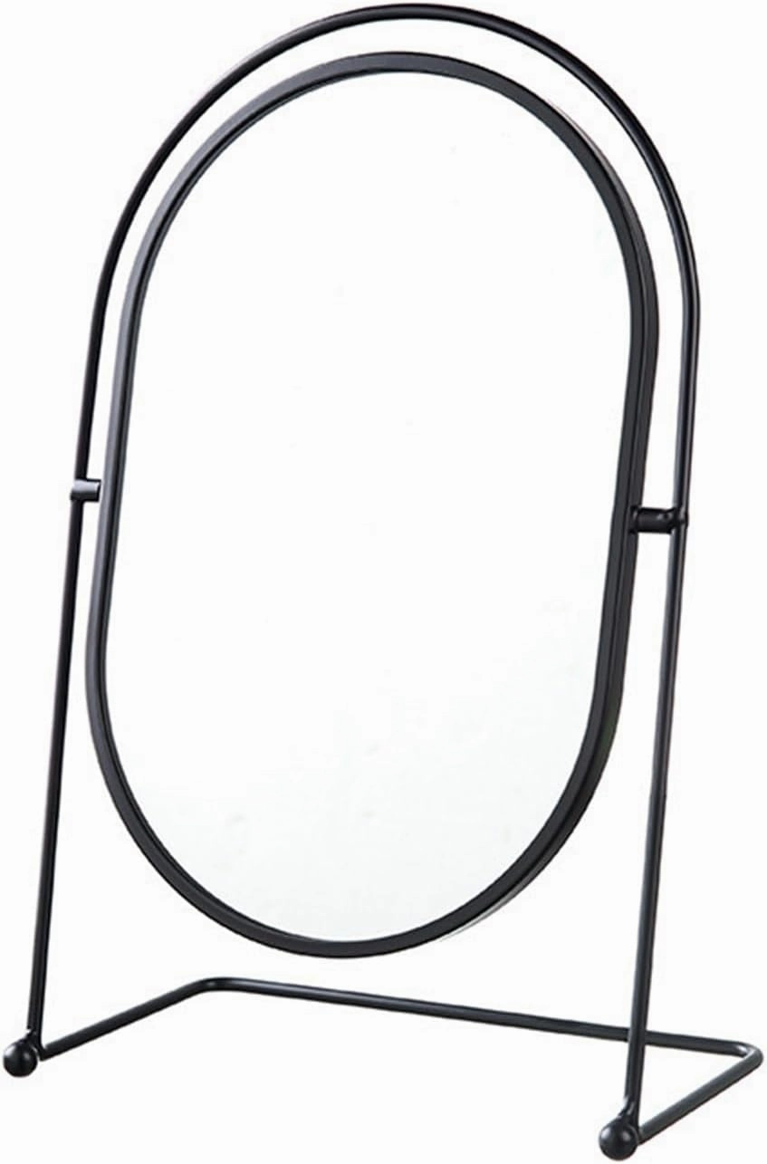 High-Definition Round Mirror Student Dormitory Dressing Home Beauty Princess Mirror Can Be Light Luxury Makeup Mirror Bedroom Desktop