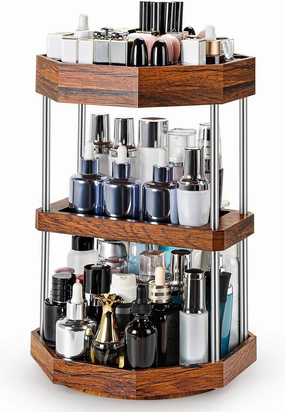 Homde Makeup Organizer 360 Degree Rotating Cosmetic Storage Display Perfume Organizer Cologne Organizer