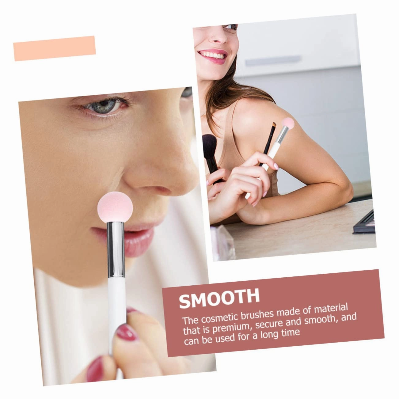Housoutil 30pcs Makeup Sponges Soft Pen-shaped Cosmetic Applicators for Foundation Concealer High-density Beauty Tools for Skin for Daily Use and Travel