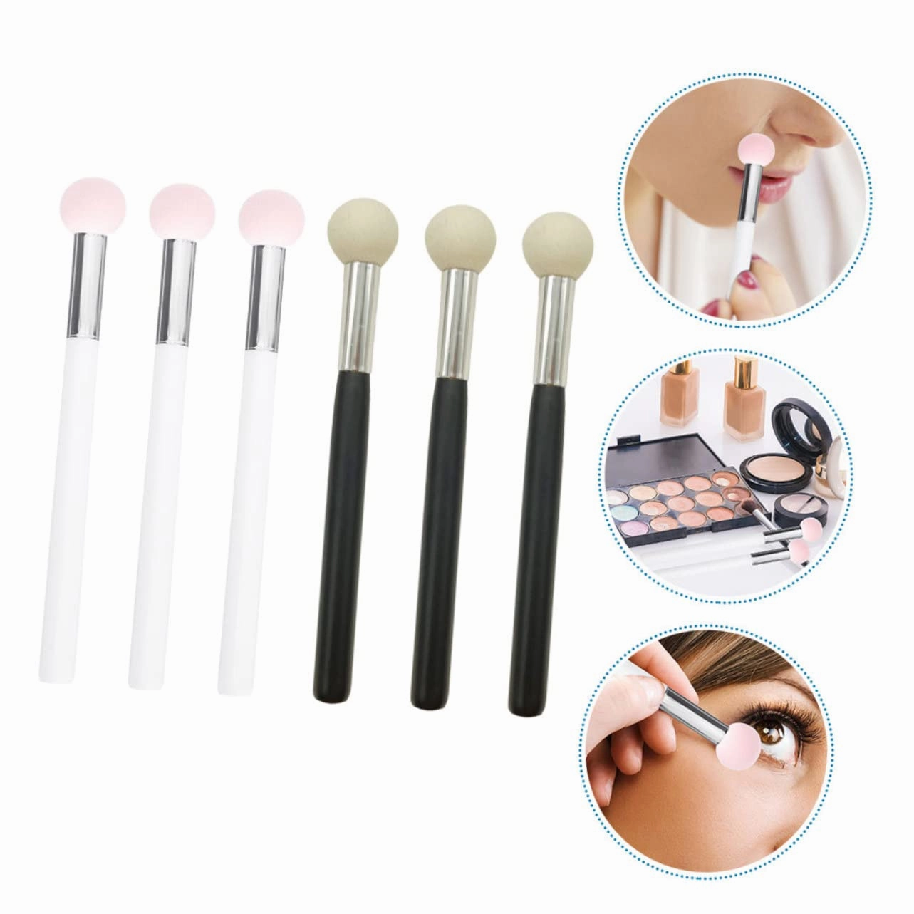 Housoutil 30pcs Makeup Sponges Soft Pen-shaped Cosmetic Applicators for Foundation Concealer High-density Beauty Tools for Skin for Daily Use and Travel