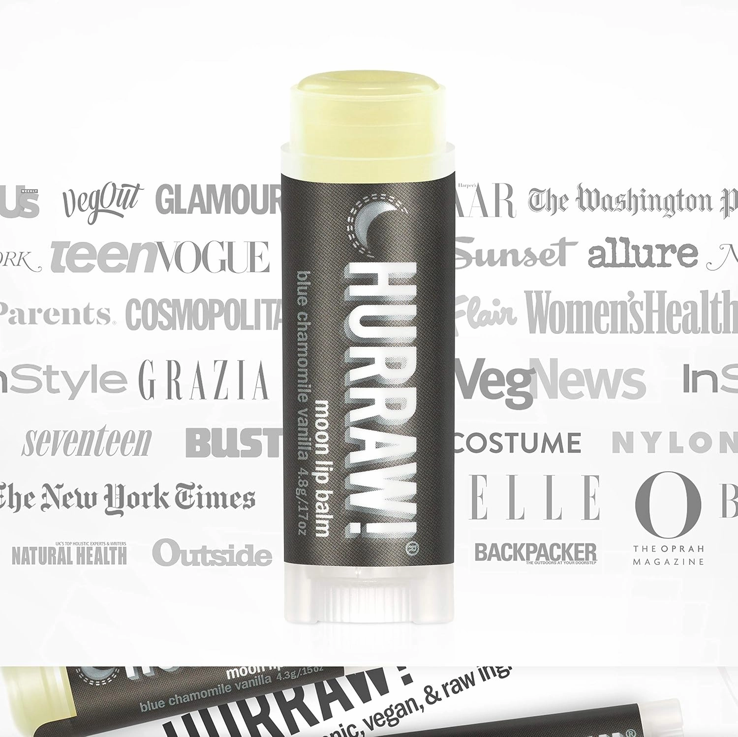 Hurraw! Moon Night Treatment (Blue Chamomile, Vanilla) Lip Balm, 3 Pack: Organic, Certified Vegan, Cruelty and Gluten Free. Non-GMO, 100% Natural Ingredients. Bee, Shea, Soy and Palm Free. Made in USA