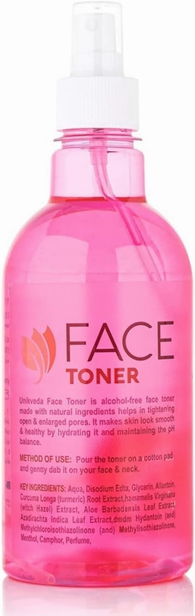 Hydrating Face Toner with Glycerin, Aloe Vera, Witch Hazel, Turmeric n Neem Extract for Pore Tightening, Healthy n Smooth Skin | Balanced | Organic Face Toner for Men n Women, 500 ml