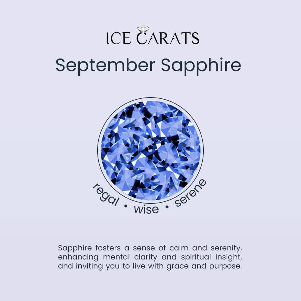 IceCarats 14K Solid White Gold Oval Blue Sapphire Diamond Ring Gemstone Band September Birthstone Jewelry