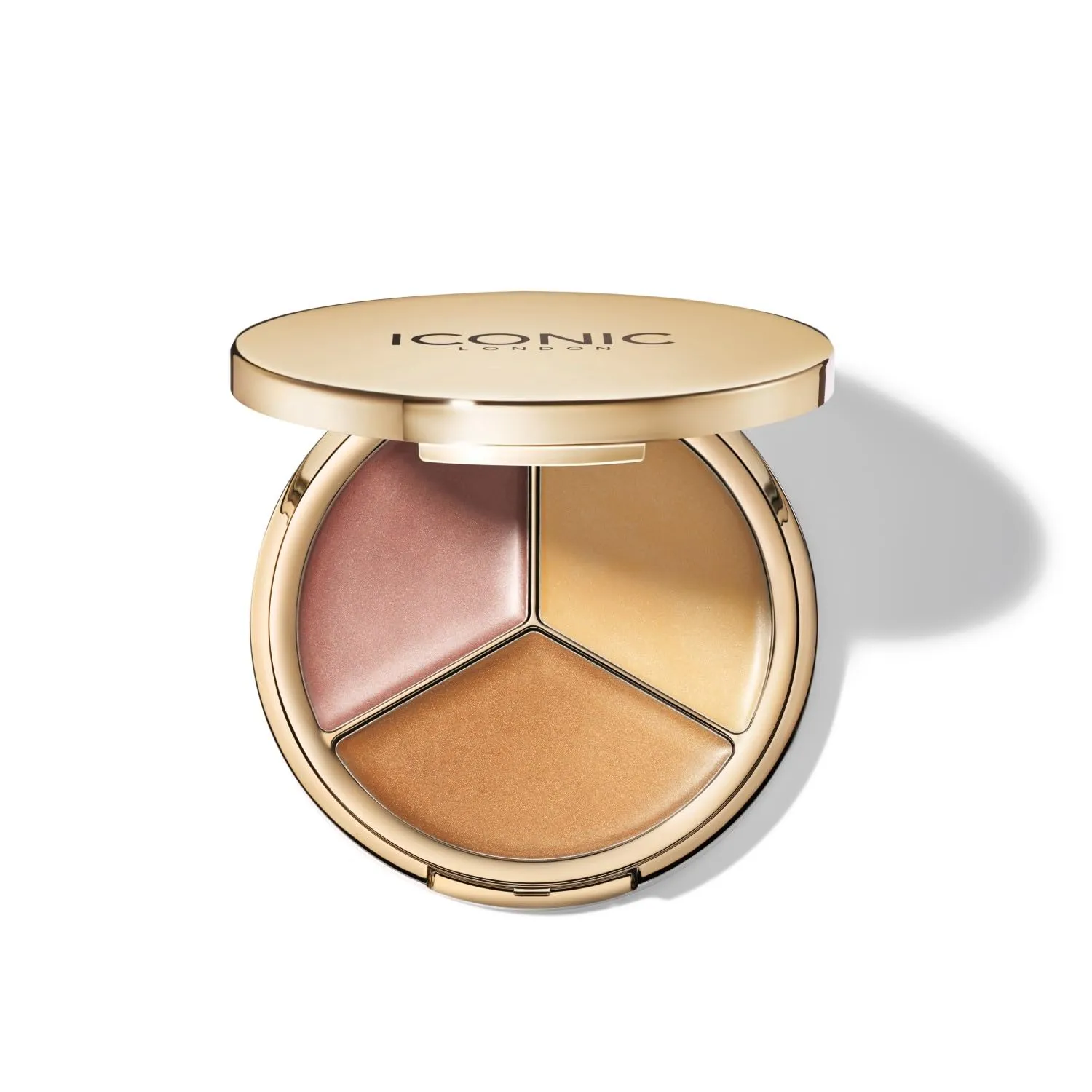 ICONIC LONDON Dewy Glow Highlighter | Includes 3 Creamy Highlighter Shades, Cruelty Free, Vegan Makeup