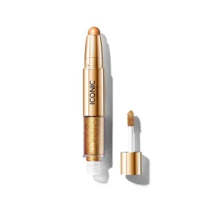 ICONIC LONDON Glaze Crayon | Dual Ended Eyeshadow Stick for Sparkling, Wet-Look Glazed Effect, Cruelty Free, Vegan Makeup