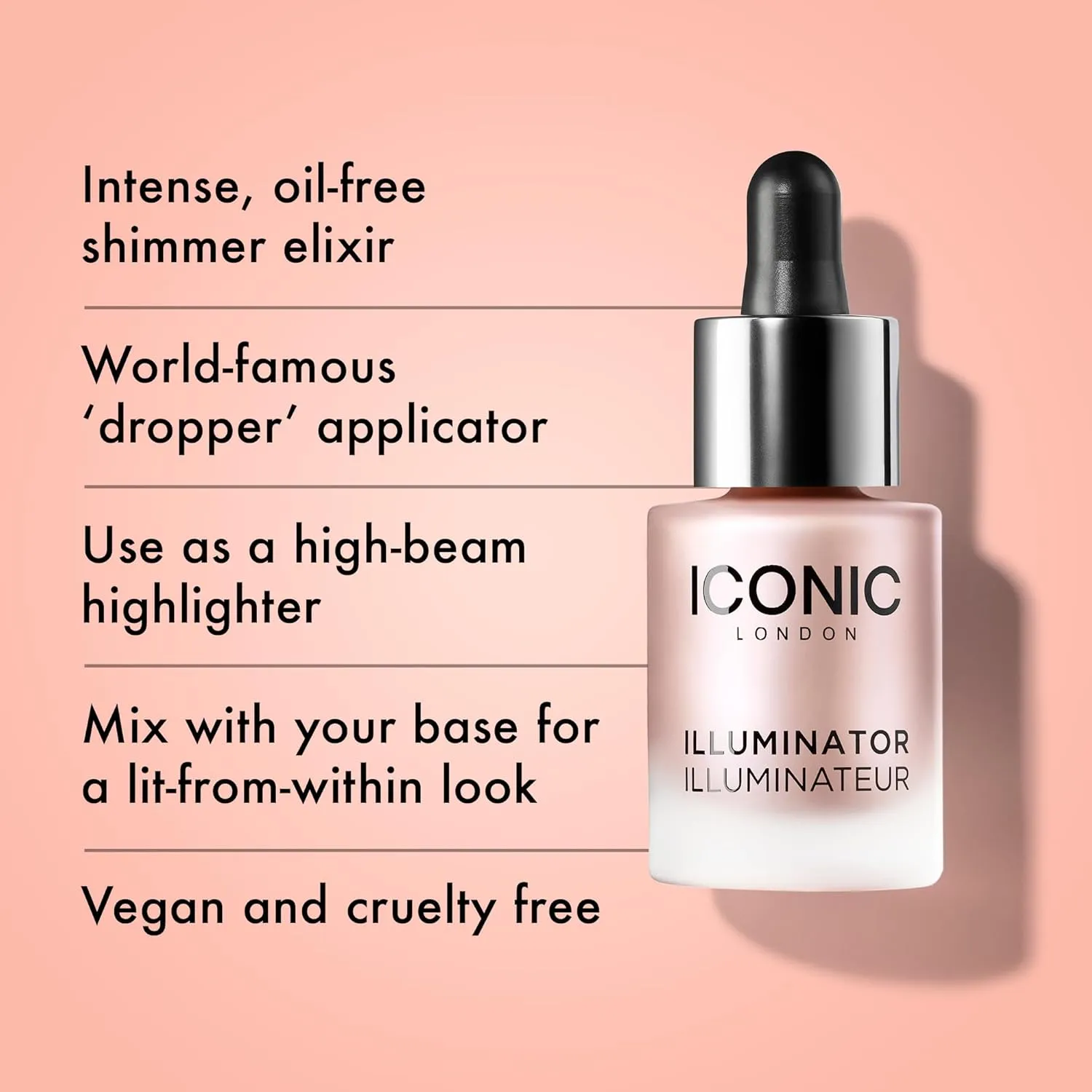 ICONIC LONDON Illuminator | Liquid Highlighting Drops for a Radiant Glow, Cruelty-Free, Vegan Makeup