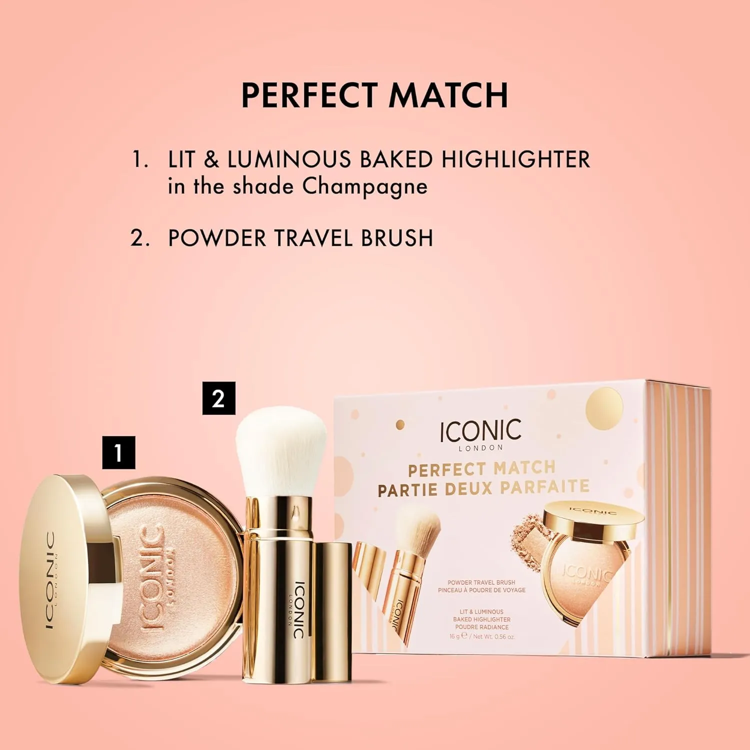 ICONIC LONDON Makeup Set for Glow and Radiant Look, Perfect for Gifting, Cruelty-Free, Vegan Makeup