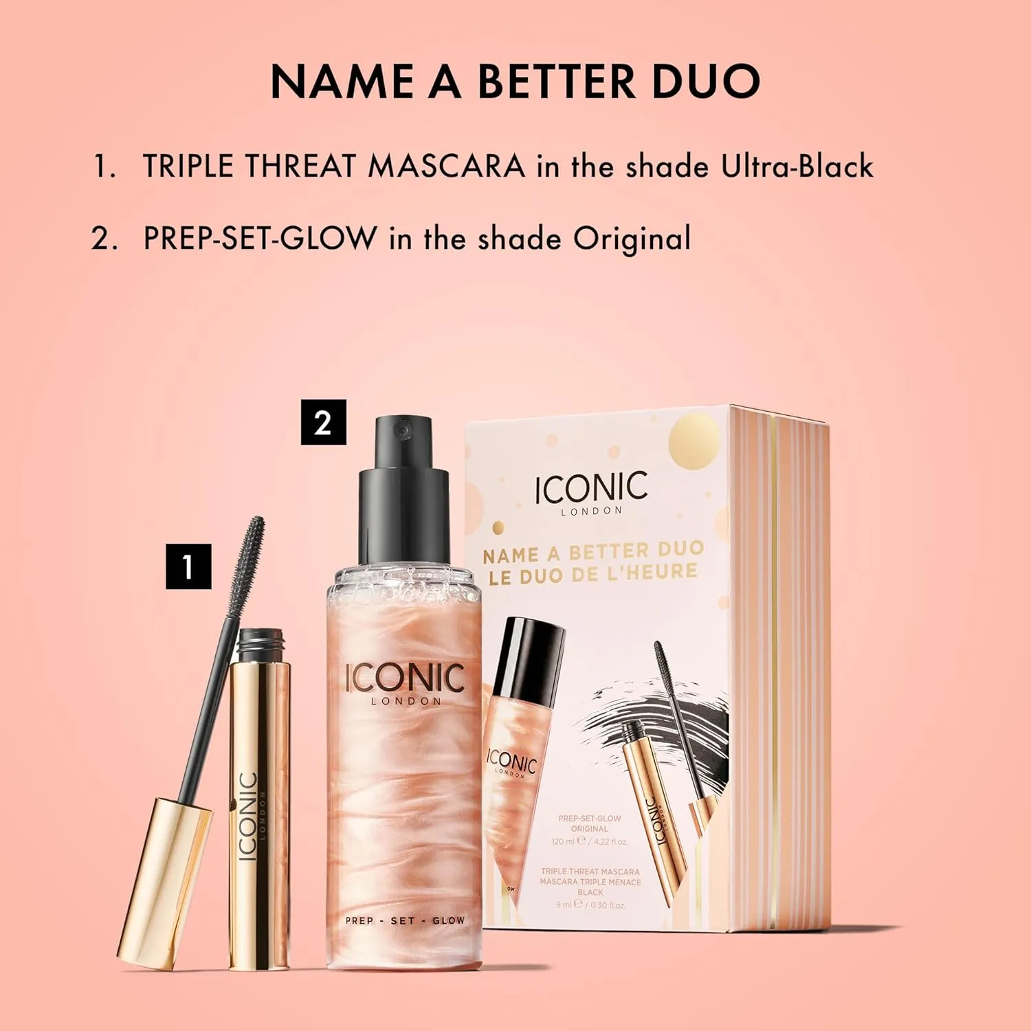 ICONIC LONDON Makeup Set for Glow and Radiant Look, Perfect for Gifting, Cruelty-Free, Vegan Makeup