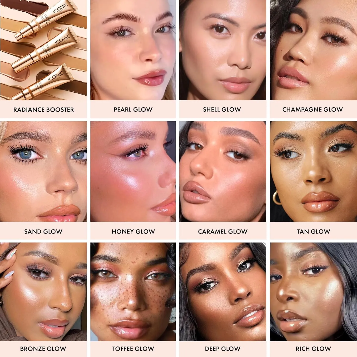 ICONIC LONDON Radiance Booster | Liquid Radiance Lightweight Skin Tint for a Glowy Makeup Look, Cruelty Free, Vegan Makeup