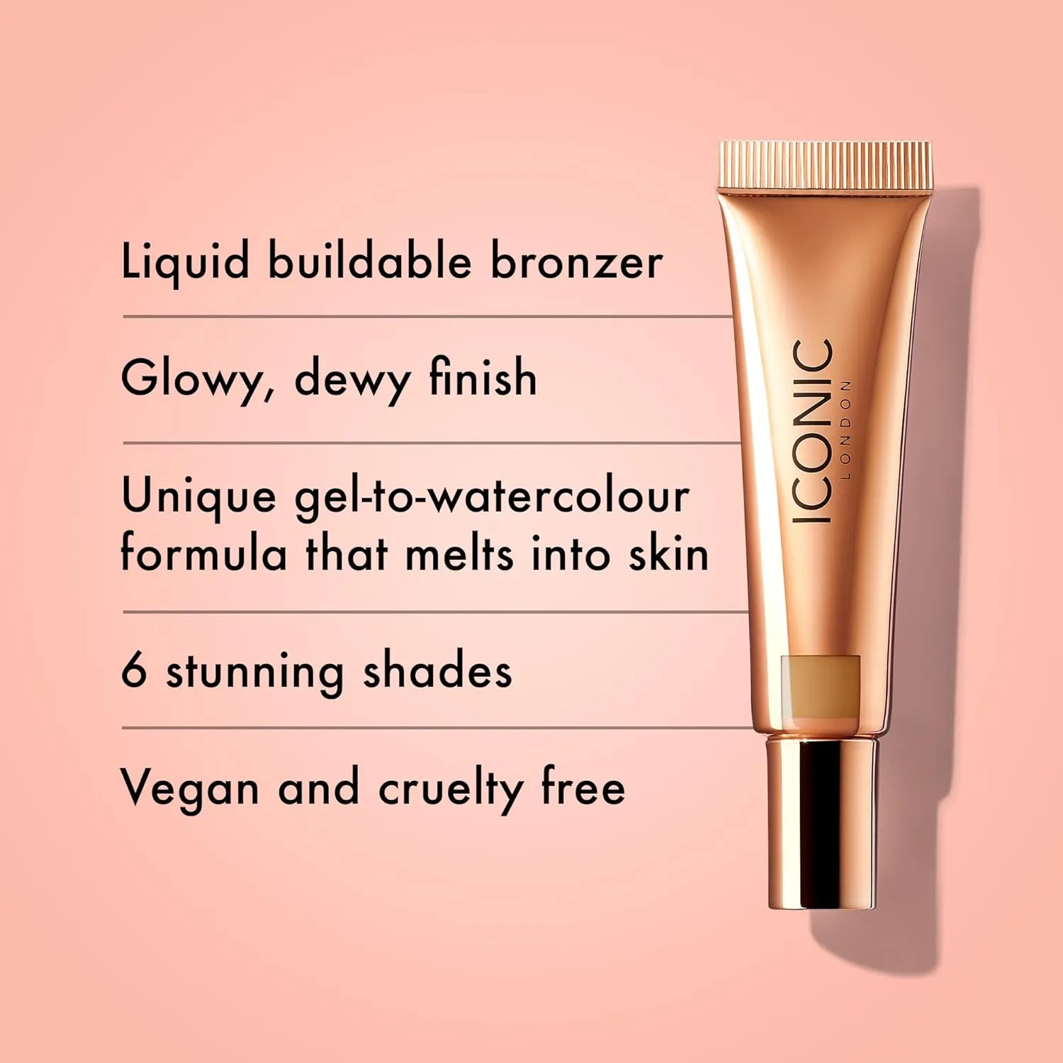 ICONIC LONDON Sheer Bronze | Lightweight Liquid Buildable Bronzer, Cruelty Free, Vegan Makeup