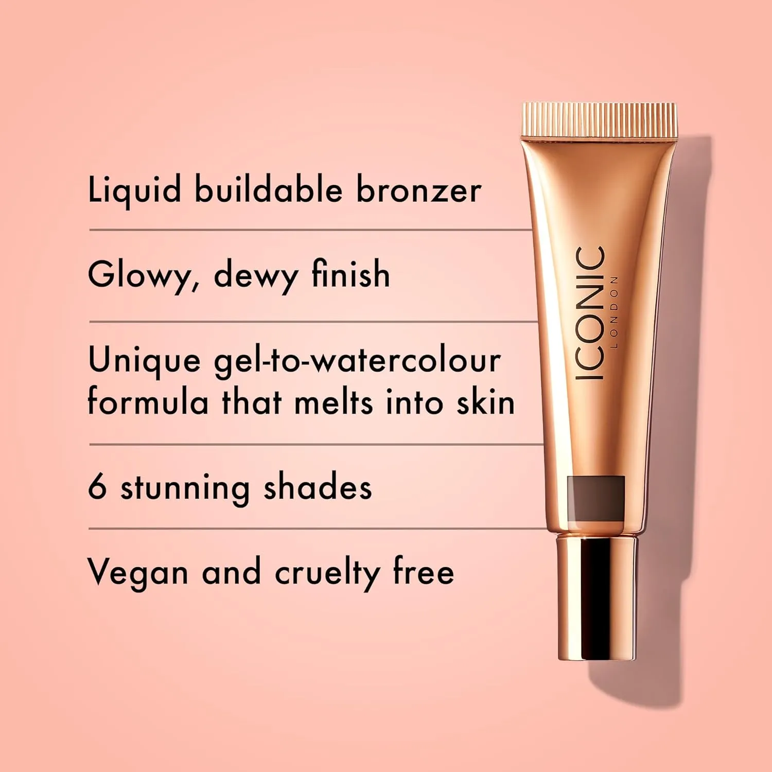 ICONIC LONDON Sheer Bronze | Lightweight Liquid Buildable Bronzer, Cruelty Free, Vegan Makeup