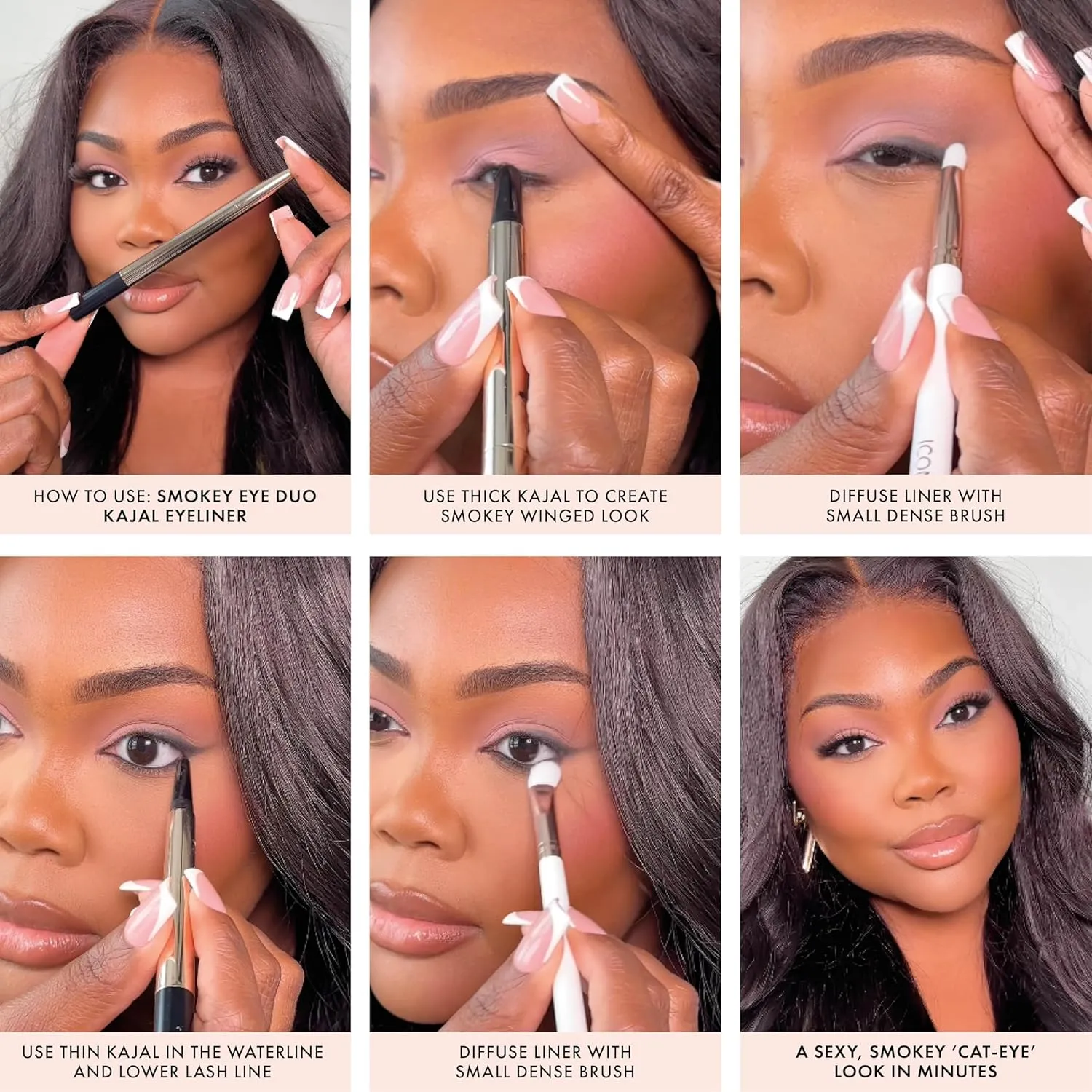 ICONIC LONDON Smokey Eye Duo Eyeliner | Creamy, Easy to Blend 2-in-1 Eyeliner Crayon, Water Resistant, Cruelty Free, Vegan Makeup