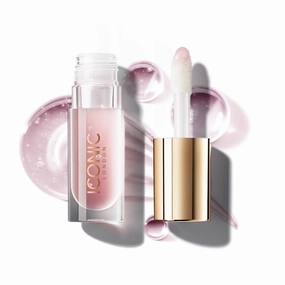 ICONIC LONDON Lustre Lip Oil | Non Sticky, Moisturizing and High Shine Lip Oil, Containing Vitamin C and Hyaluronic Acid, Cruelty Free, Vegan Makeup, 0.2 Fl Oz