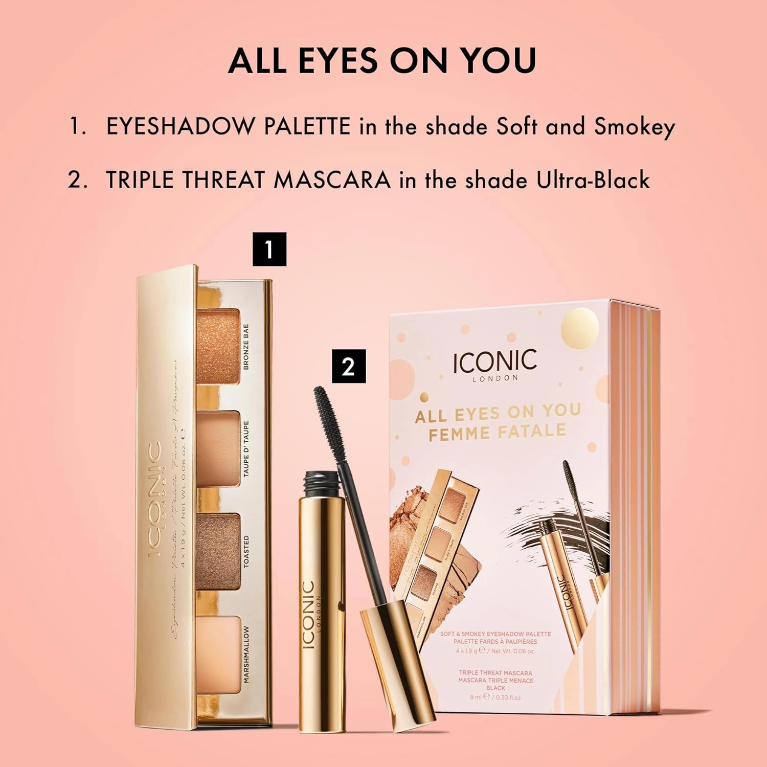 ICONIC LONDON Makeup Set for Glow and Radiant Look, Perfect for Gifting, Cruelty-Free, Vegan Makeup