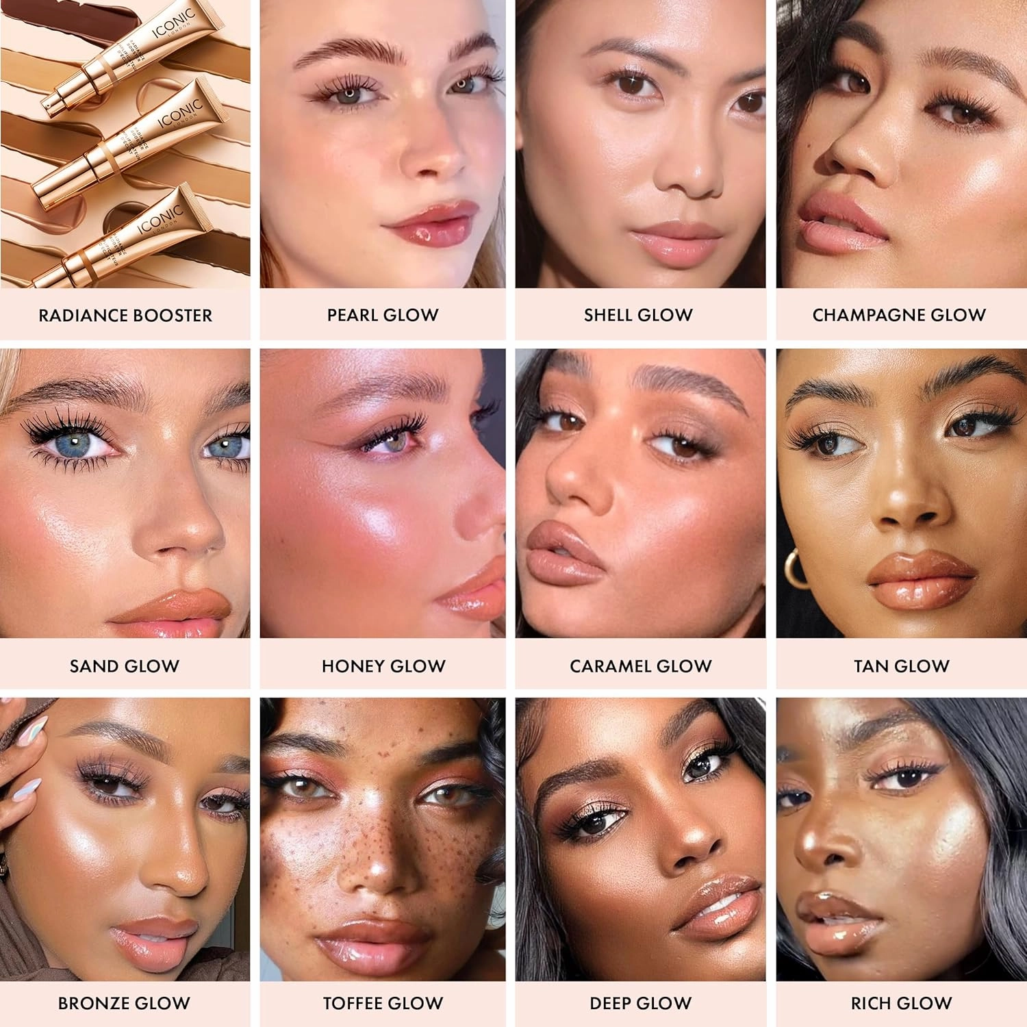 ICONIC LONDON Radiance Booster | Liquid Radiance Lightweight Skin Tint for a Glowy Makeup Look, Cruelty Free, Vegan Makeup