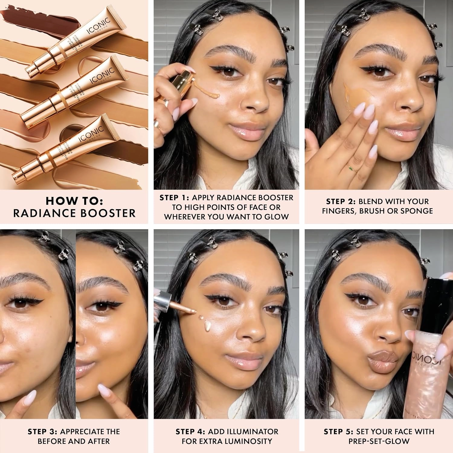 ICONIC LONDON Radiance Booster | Liquid Radiance Lightweight Skin Tint for a Glowy Makeup Look, Cruelty Free, Vegan Makeup