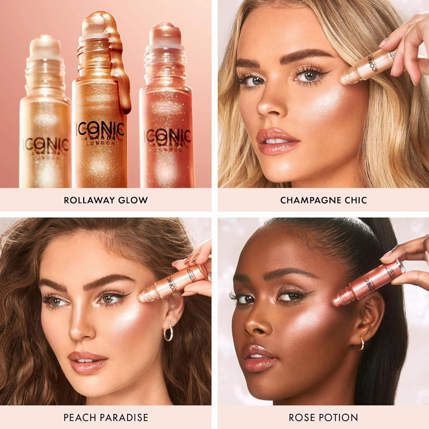 ICONIC LONDON Rollaway Glow | Liquid Highlighter for a Radiant Glow, Cruelty-Free, Vegan Makeup