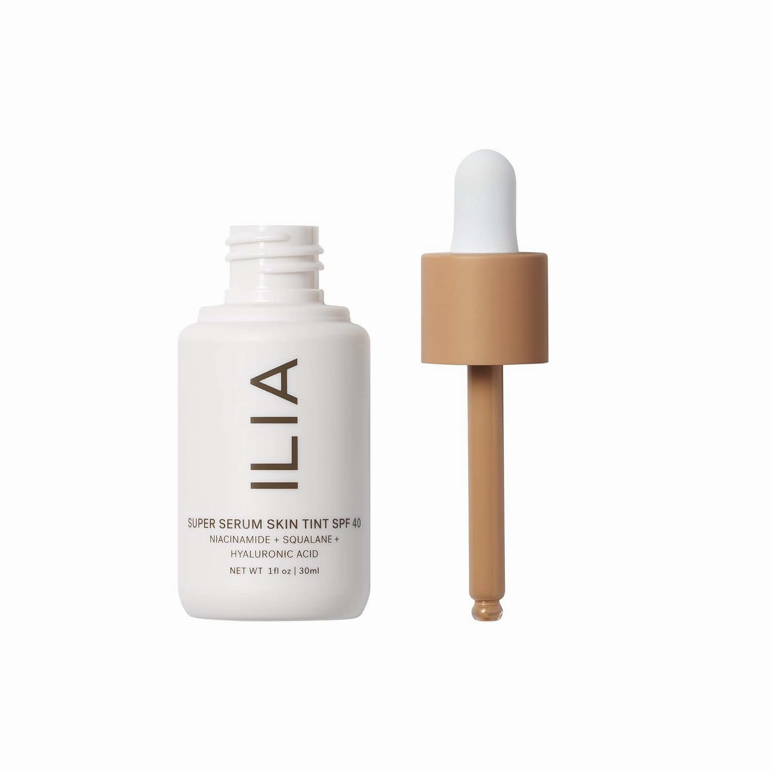 ILIA - Super Serum Skin Tint SPF 40 | Non-Comedogenic, Vegan, Lightweight to Help Against Blue Light,   Pollution while Hydrating, Smoothing,   Refining (Porto Ferro ST10, 1 fl oz | 30 ml)