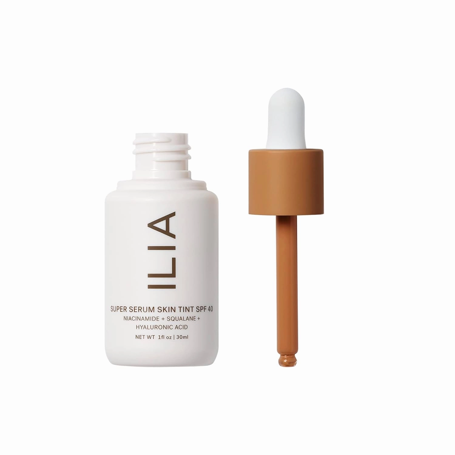 ILIA - Super Serum Skin Tint SPF 40 | Non-Comedogenic, Vegan, Lightweight to Help Against Blue Light,   Pollution while Hydrating, Smoothing,   Refining (Rialto ST13.5, 1 fl oz | 30 ml)
