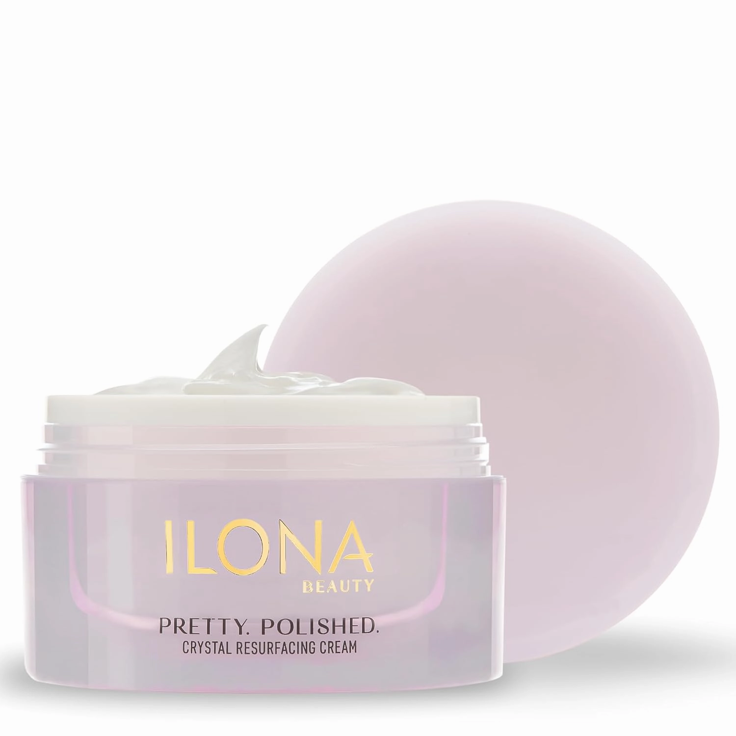 ILONA Pretty. Polished. | Crystal Resurfacing Cream | Detoxifying Skin Exfoliating Face Scrub | Gently Smooths & Exfoliates with Lactic Acid, Chamomile & Micro Crystals