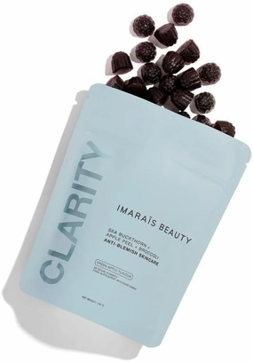 IMARAÏS BEAUTY by Sommer Ray Clarity Chewables - Vegan Friendly Anti-Blemish Skincare - Helps Fight Pimples, Blackheads, Hormonal Acne from The Inside Out - Sugar Free, PETA-Certified, 60 Count