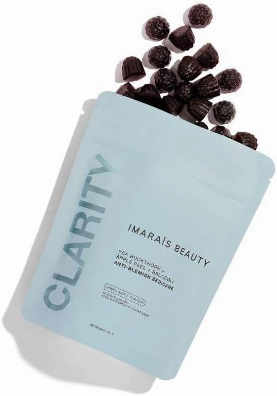 IMARAÏS BEAUTY by Sommer Ray Clarity Chewables - Vegan Friendly Anti-Blemish Skincare - Helps Fight Pimples, Blackheads, Hormonal Acne from The Inside Out - Sugar Free, PETA-Certified, 60 Count