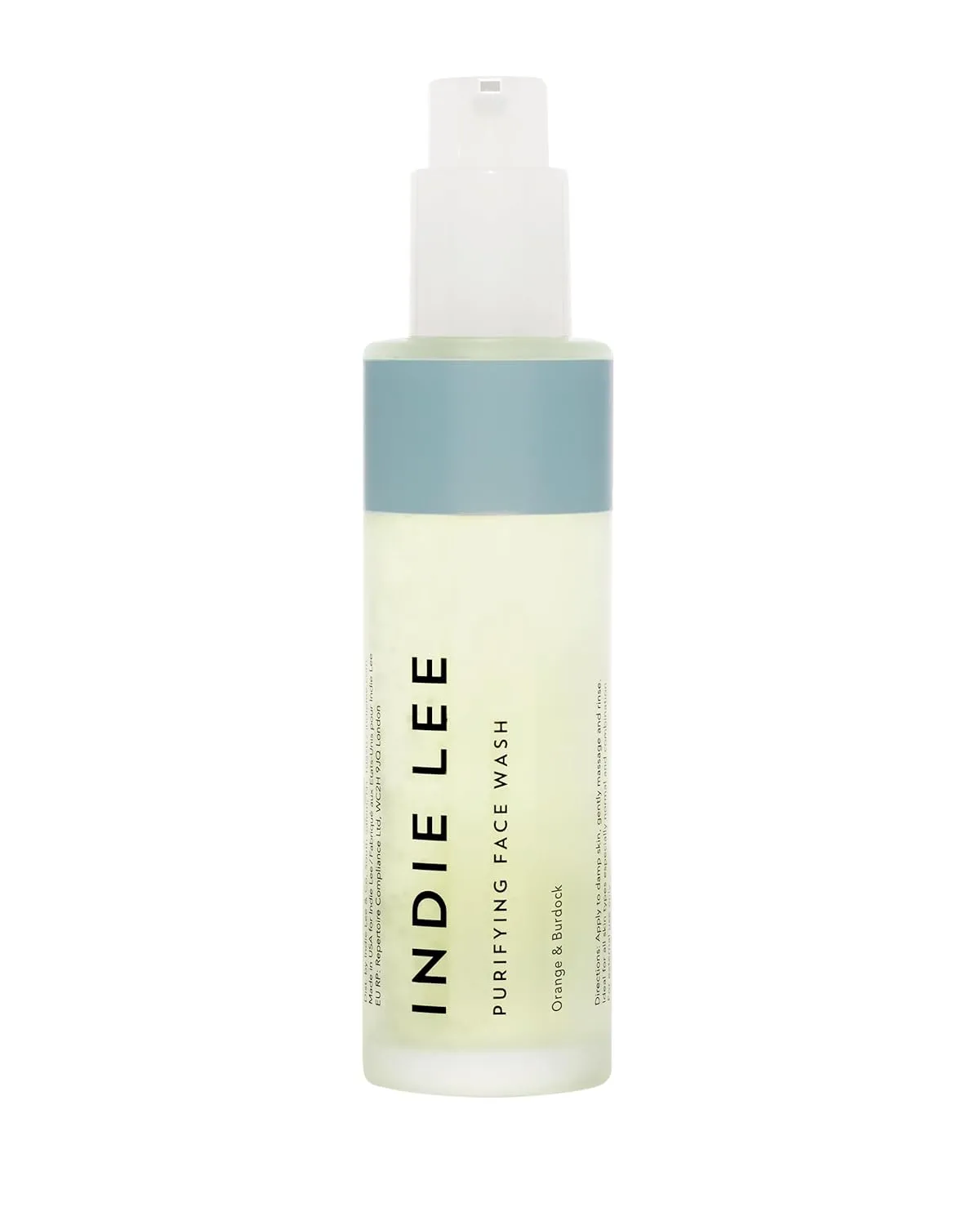 Indie Lee Purifying Face Wash - Hydrating Facial Cleanser   Makeup Remover - With Orange, Lavender, Burdock   Jasmine - Foam Face Wash for All Skin Types (125ml)