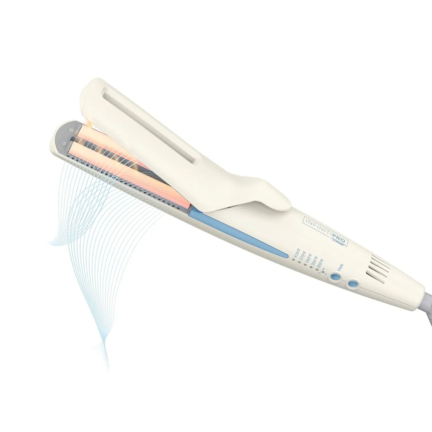 INFINITIPRO BY CONAIR QuadAir Flat Iron Hair Straightener, Damage Control with Single Pass Straightening, Quad Power is Four 1/2" Plates for Faster Styling and Less Damage